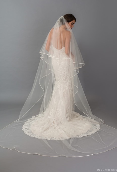 bel-aire-bridal-V7415C-veil-image-1 back view of Bel Aire Bridal V7415C veil