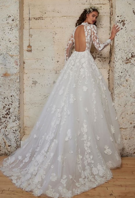 back view of Calla Blanche Alessandra wedding dress