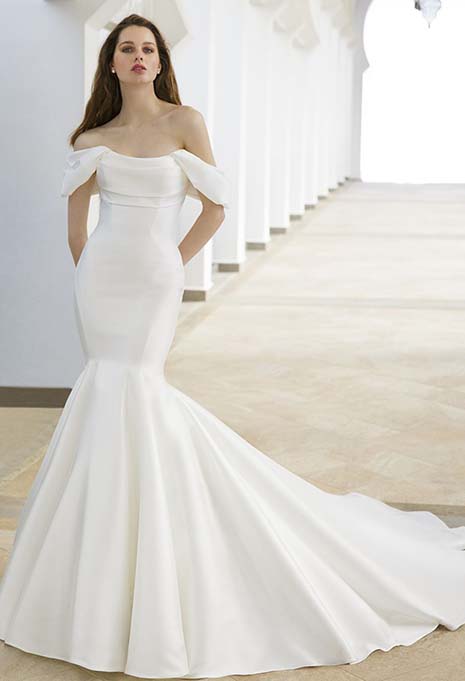 front view of ​Blue by Enzoani Rory wedding dress