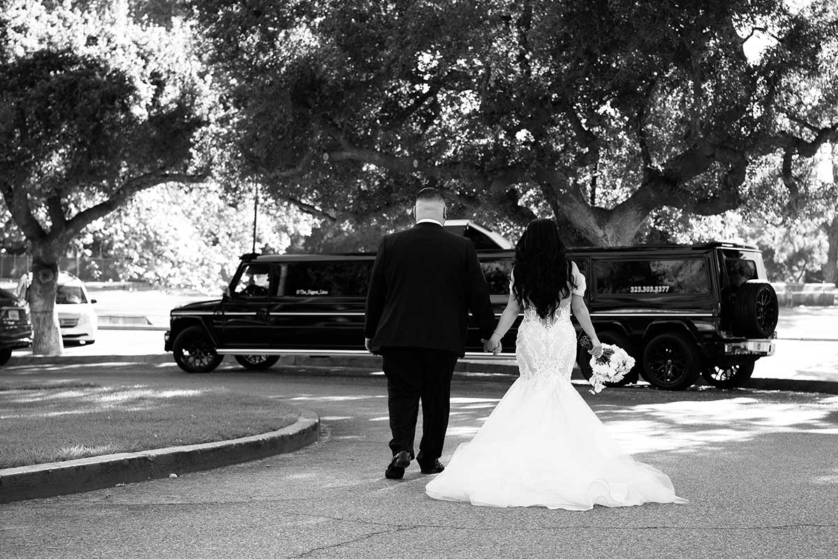 arlete and husband, daniel on wedding day in glendale california