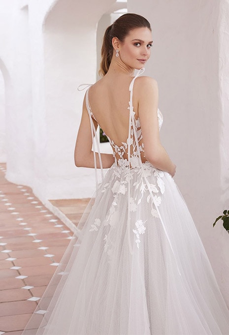 back view of Love by Enzoani Clover wedding dress