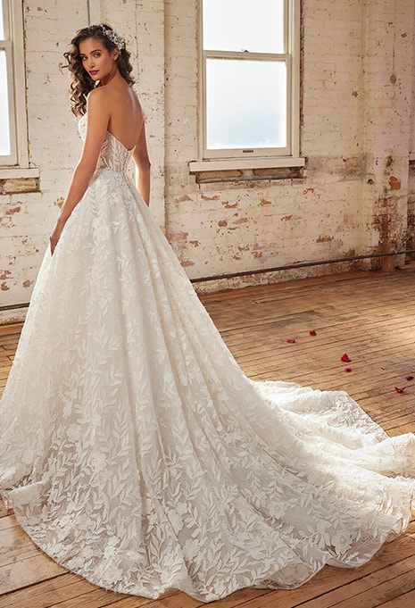 side view of Calla Blanche Asia wedding dress