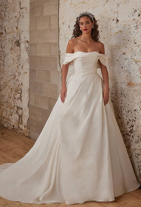 front view of Calla Blanche Zendaya wedding dress
