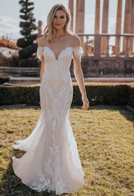 front view of Allure Bridals A1163 wedding dress