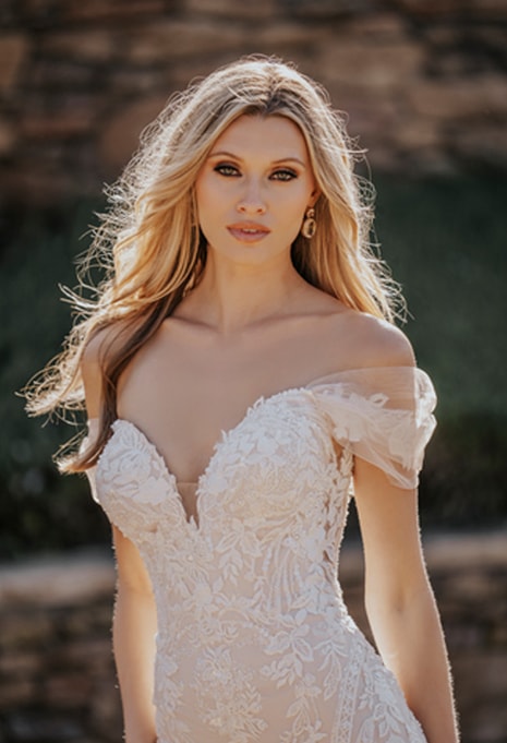 close-up of Allure Bridals A1163 wedding dress