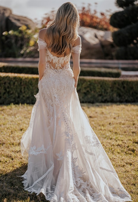 back view of Allure Bridals A1163 wedding dress