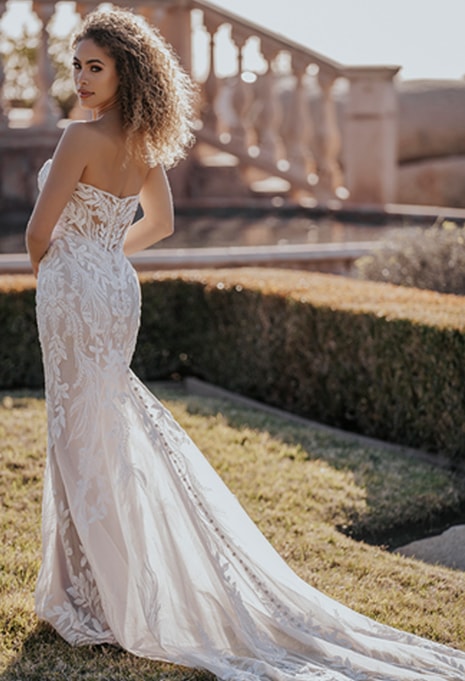 side view of Allure Bridals A1168 wedding dress