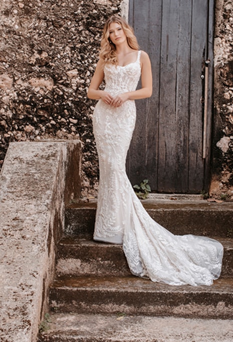 front view of Allure Bridals Sydney wedding dress