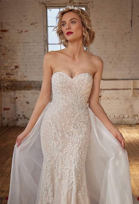 front view of Calla Blanche Artemis wedding dress