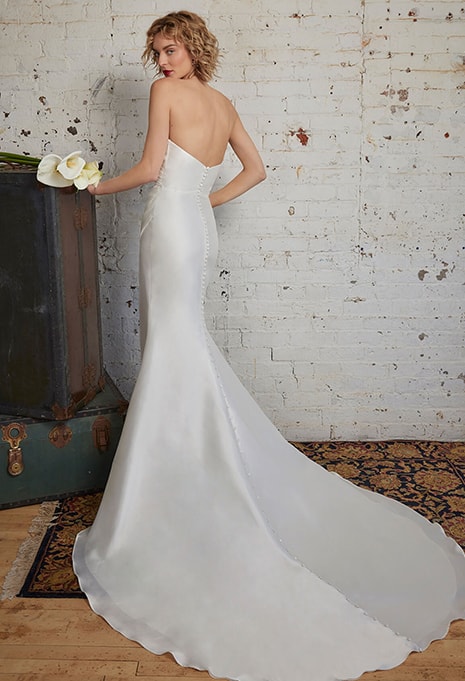 side view of Calla Blanche Holland wedding dress