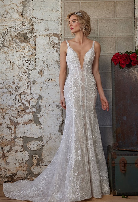 calla-blanche-madeira-dress-image-2 front view of Calla Blanche Madeira wedding dress