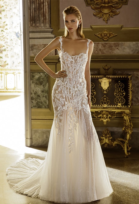 front view of PEN LIV Barbara wedding dress