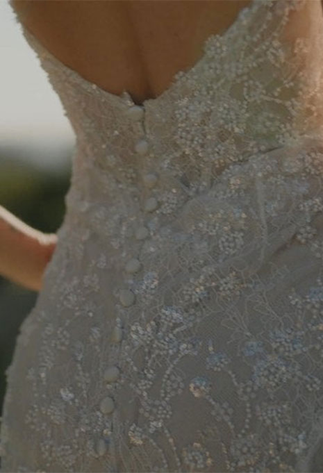 Allure Bridals Romantic Pearl Dress Details