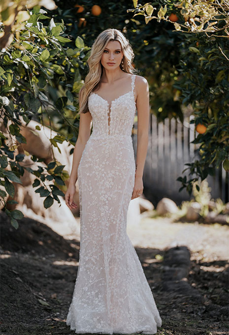 Allure Bridals Romantic Pearl Wedding Dress Full Body