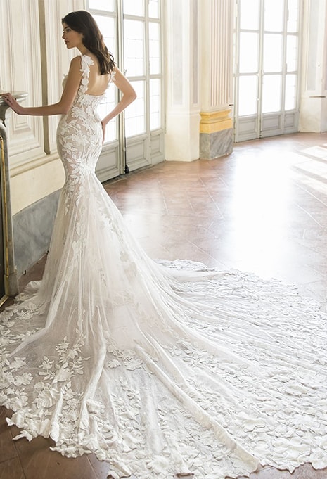 back view of Enzoani Tahlia wedding dress