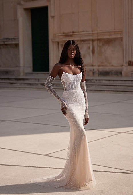 Try on the Julie Vino Aura Gown in Los Angeles, CA | Karoza Bridal