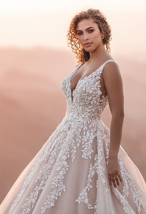 side view of Allure Bridals A1203 wedding dress