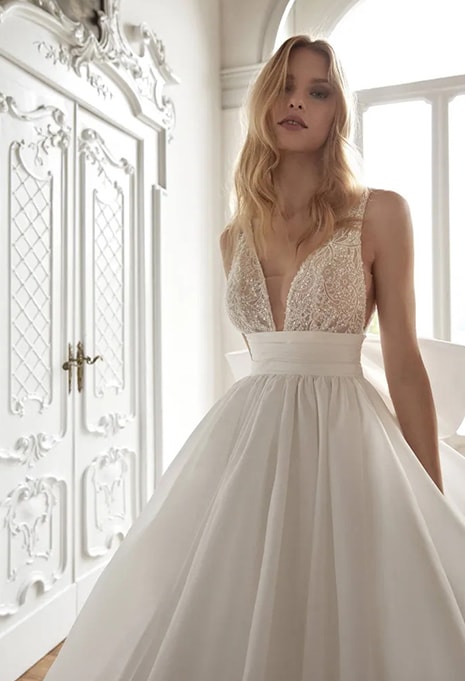 Nicole Milano Kahli wedding dress