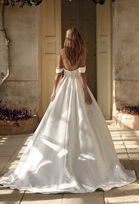 back view of Nicole Milano Zora wedding dress