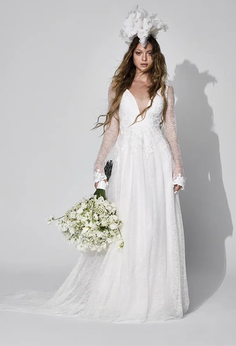 front view of Vera Wang Eyre wedding dress