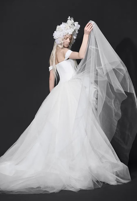 side view of Vera Wang Freda wedding dress