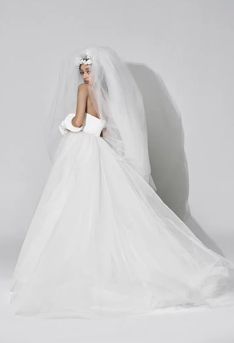 side view of Vera Wang Sunday wedding dress