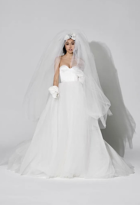 front view of Vera Wang Sunday wedding dress