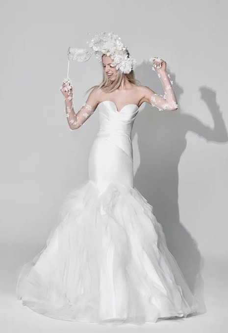 front view of Vera Wang Waves wedding dress