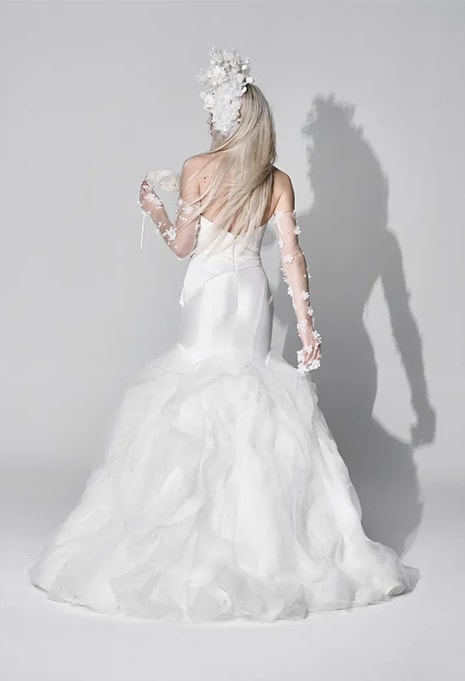 back view of Vera Wang Waves wedding dress