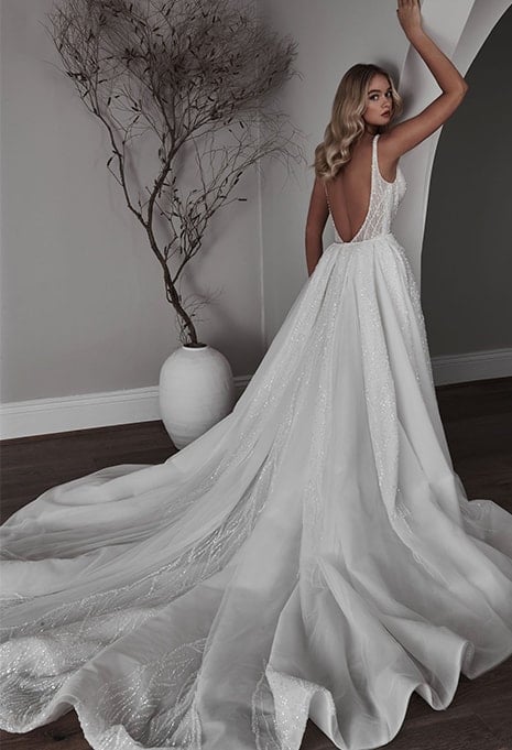 side view of Blanche Bridal Astrid wedding dress