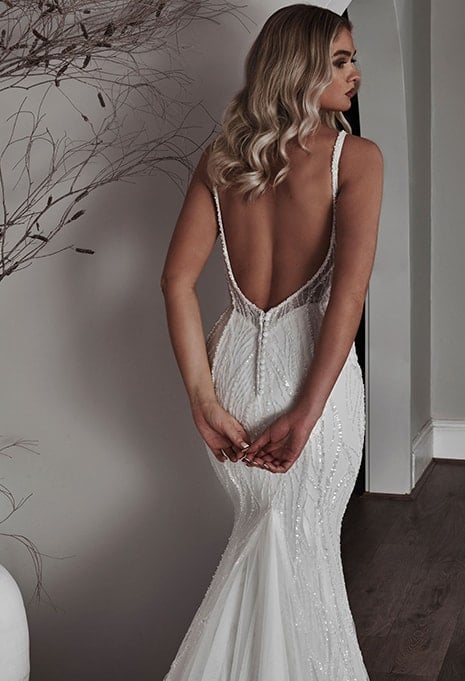 back view of Blanche Bridal Astrid wedding dress