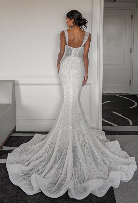 back view of Blanche Bridal Eloise wedding gown
