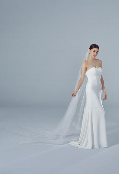 front view of Pronovias V-LA32 veil