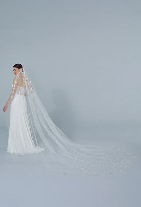 side view Pronovias V-LA42 viel