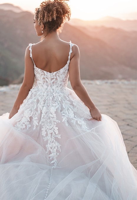 back view of Allure Bridals A1211 wedding gown