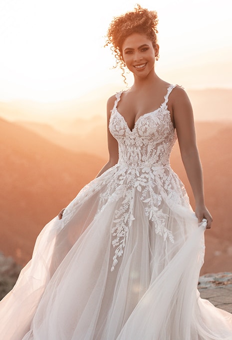 front view of Allure Bridals A1211 wedding gown