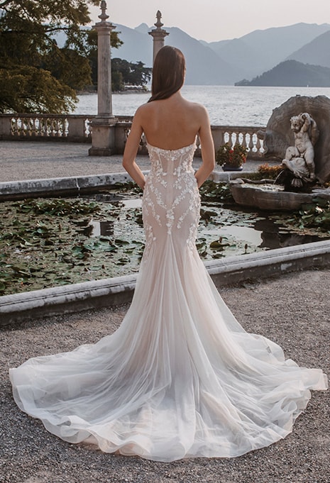 back view of Allure Bridals Celeste wedding gown