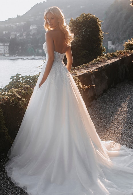 Allure Bridals Elara wedding gown side view