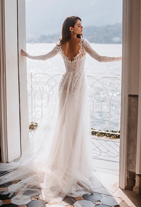 back view of Allure Bridals Mae wedding gown