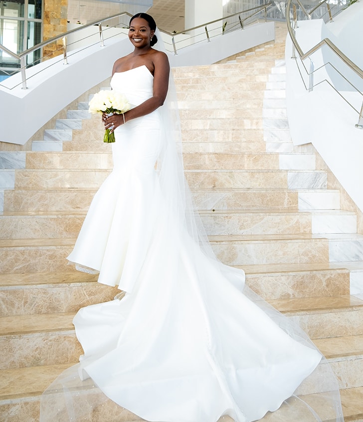 Brittany Batchelder bride posing for portrait