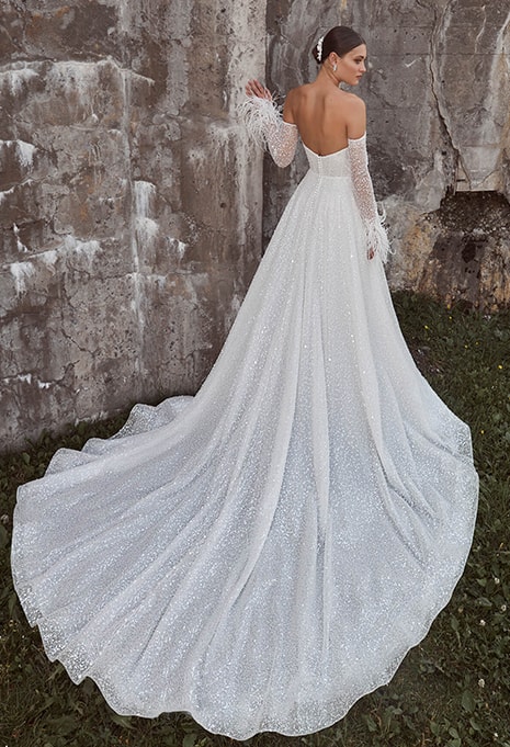 back view of Calla Blanche Tamzin wedding dress