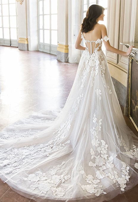 back view of Enzoani Trina wedding gown