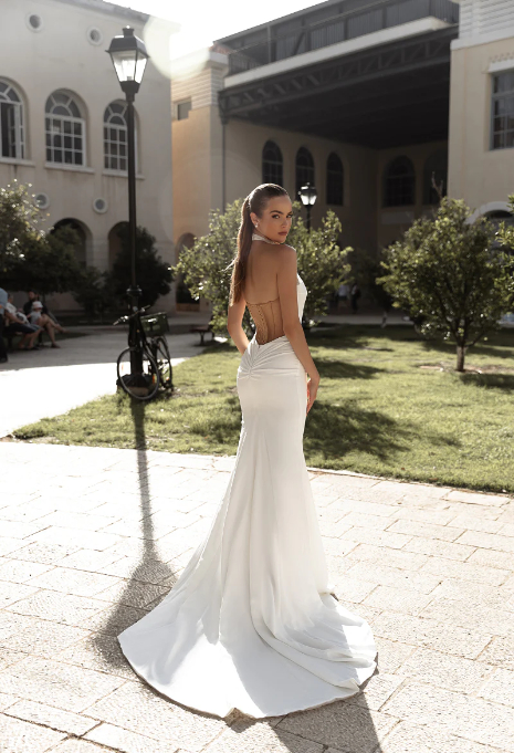 Julie Vino - Lillian Wedding Dress from the Back