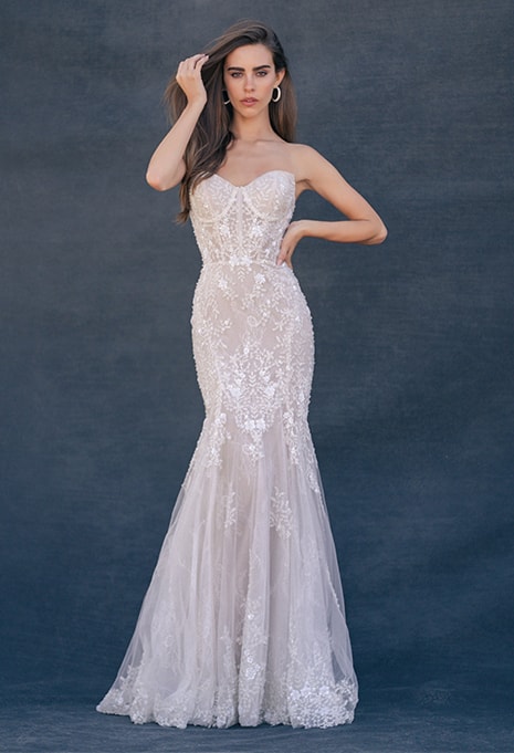 front view of Allure Bridals C721 wedding gown