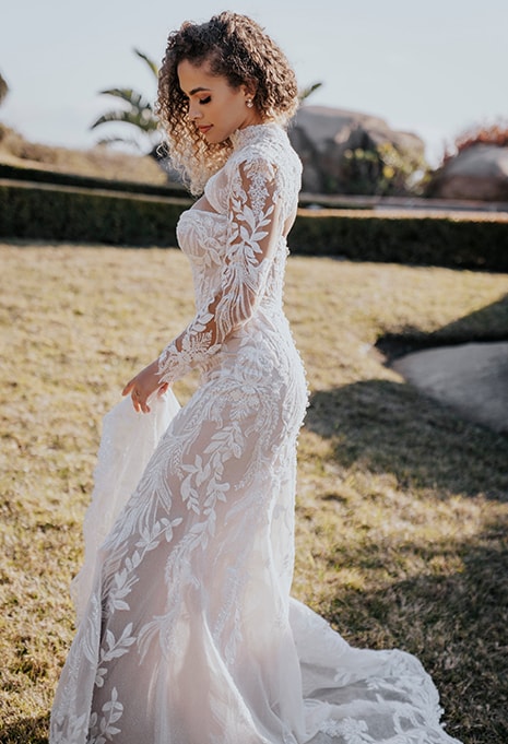 side view Allure Bridals A1168 wedding gown