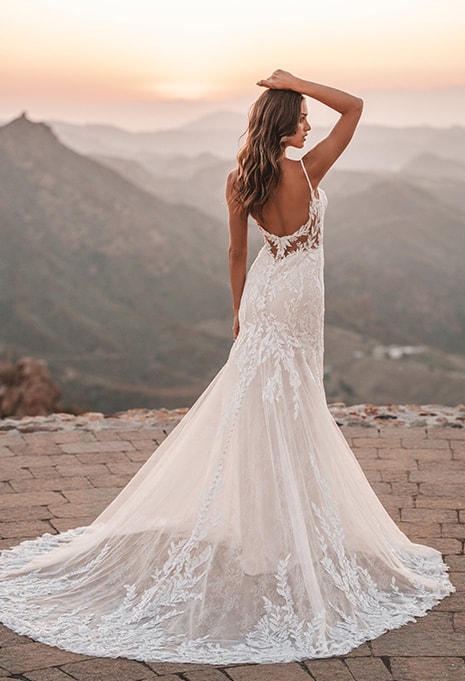 back view of Allure Bridals A1218 wedding gown