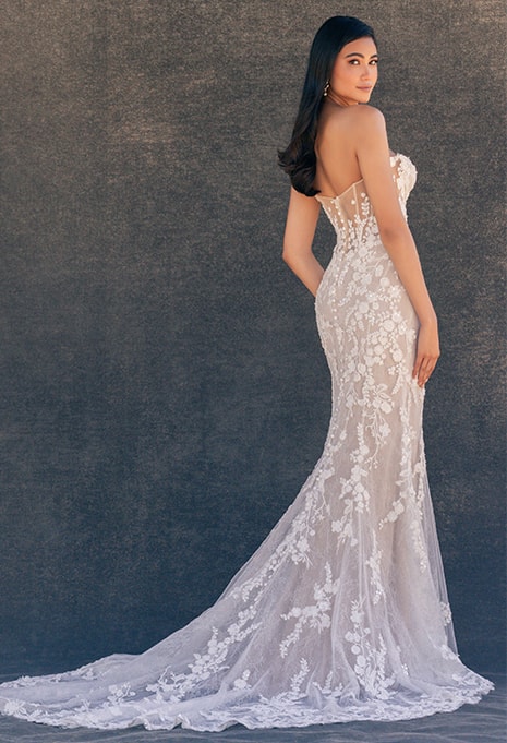 side view of Allure Bridals C725 wedding gown
