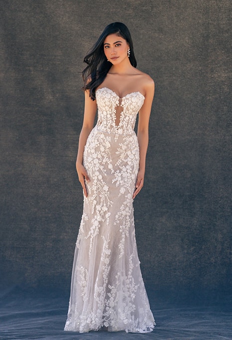front view of Allure Bridals C725 wedding gown