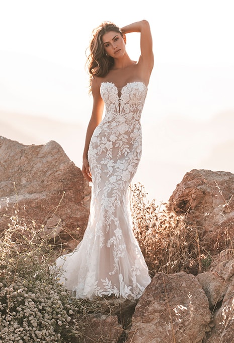 front view of Allure Bridals A1212 wedding gown