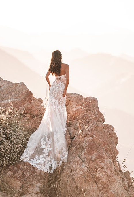 back view of Allure Bridals A1212 wedding gown